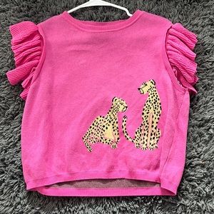 Pink leopard shirt from local boutique never worn super cute